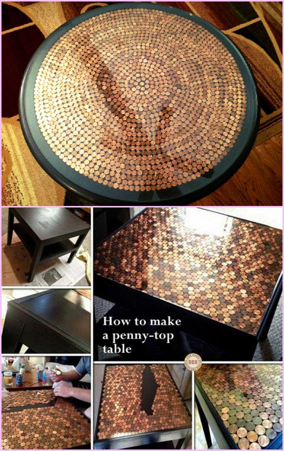 DIY Penny Table Using Epoxy - DIYCraftsGuru