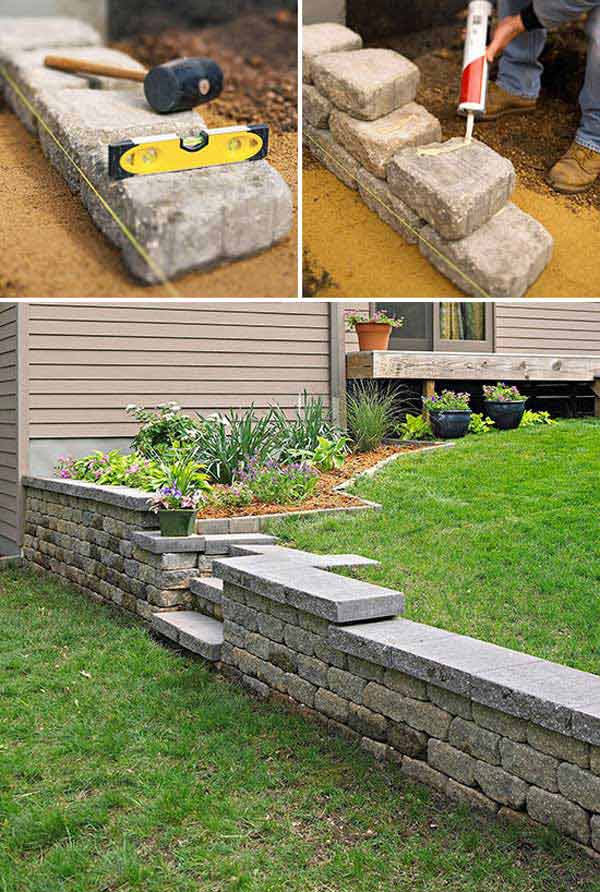 DIY Retaining Wall - DIYCraftsGuru